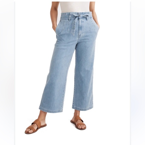 Madewell Denim - MADEWELL - PAPER BAG DENIM JEANS PLEATED WITH TIE BELT - Size 33